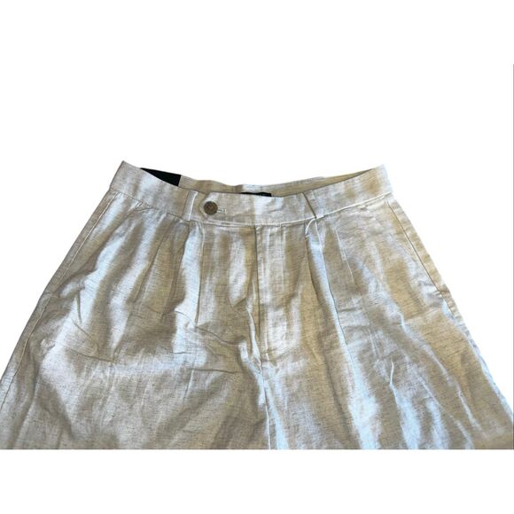 Banana Republic Linen blend Shorts woman’s 6 cream Chino Khaki vacation - Picture 2 of 6